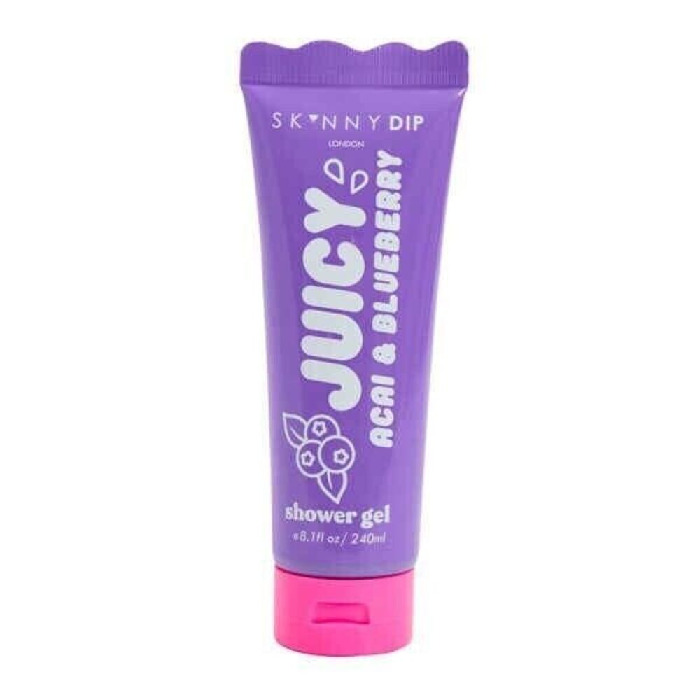 SKINNY DIP LONDON JUICY "ACAI` & BLUEBERRY SHOWER GEL~8.1 OZ~FREE GIFT